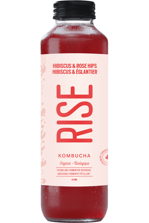 Rise Kombucha - Hibiscus & Rose Hips, 414ml