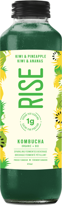 Rise Kombucha - Low Sugar Kiwi & Pineapple, 414ml