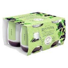 Riviera - Blackcurrant Organic Yogourt Petit Pot, 4x120G