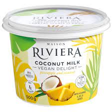 Riviera - Vegan Delight Pineapple Coconut Milk Yogurt, 500g