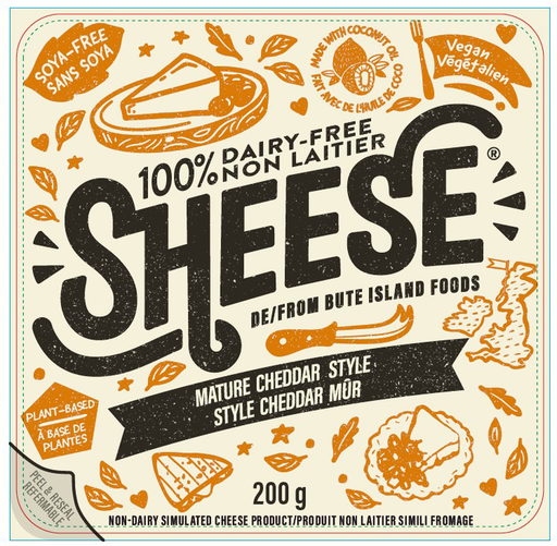 Sheese - Dairy-Free Mature Cheddar Cheese Style Block, 200g