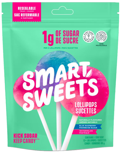 Smart Sweets - Low Sugar Lollipops, 85g