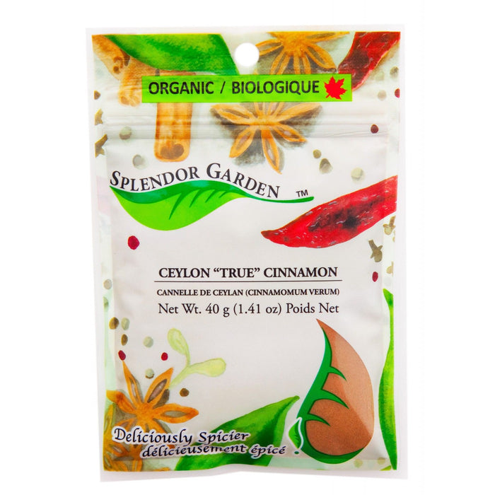 Splendor Garden - Organic 'True' Ceylon Cinnamon, Ground, 40g