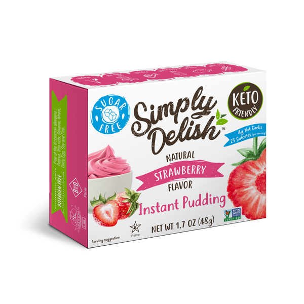 Simply Delish Instant Pudding Strawberry 44 G — Goodness Me