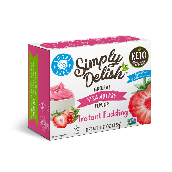 Simply Delish - Instant Pudding, Strawberry, 44g
