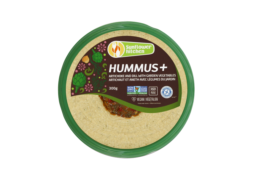 Sunflower Kitchen - Hummus+ Artichoke and Dill with Garden Vegetables, 300g
