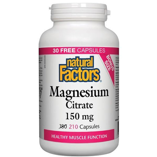 Natural Factors - Magnesium Citrate 150mg, 210 CAPS