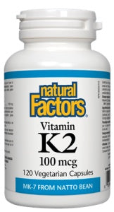 Natural Factors - Vitamin K2 - 120  CAPSULES