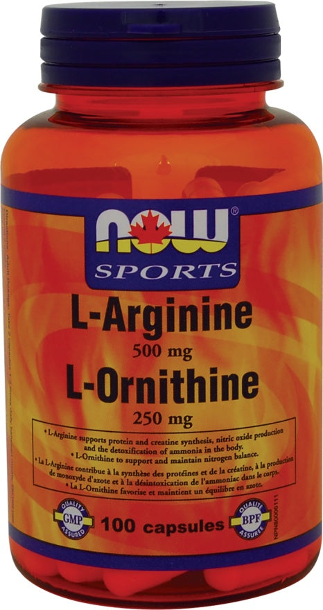 NOW L-Arginine L-Ornithine 100 caps