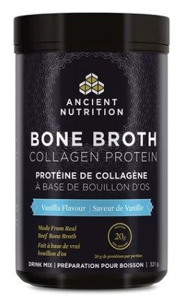 Ancient Nutrition - Bone Broth Collagen Protein - Vanilla, 321g