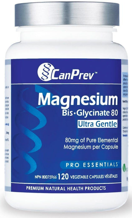 CanPrev - Magnesium Bis-glycinate 80mg Ultra Gentle, 120 CAPS