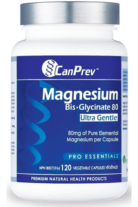 CanPrev - Magnesium Bis-glycinate 80mg Ultra Gentle, 120 CAPS