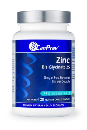 CanPrev - Zinc Bis-Glycinate, 120 Caps
