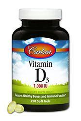Carlson - Vitamin D-1000 IU, 250 Softgels