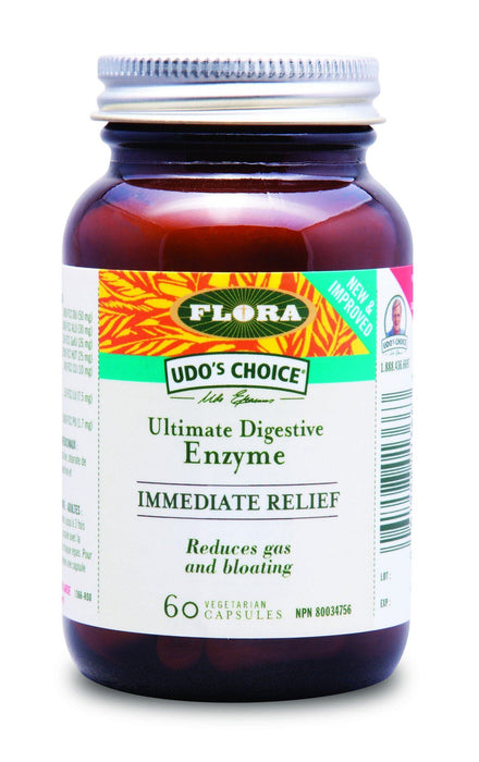 Flora - Immediate Relief Enzyme, 60 Caps