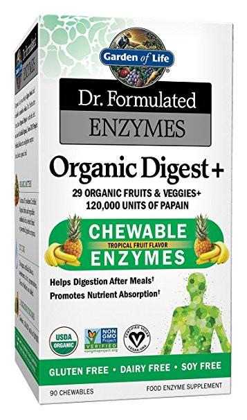 Garden of Life - Dr. Formulated Organic Digest+, 90 Chew Tablets