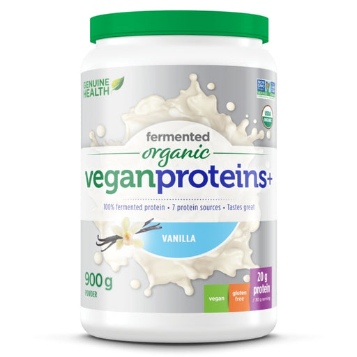 Genuine Health - Fermented Organic Vegan Proteins+ Vanilla, 900g