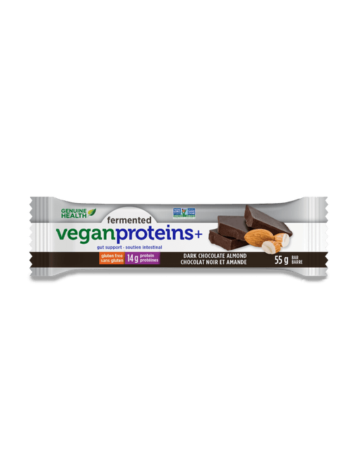 Genuine Health - Fermented Vegan Proteins+ Bar - Chocolate Almond, 55g