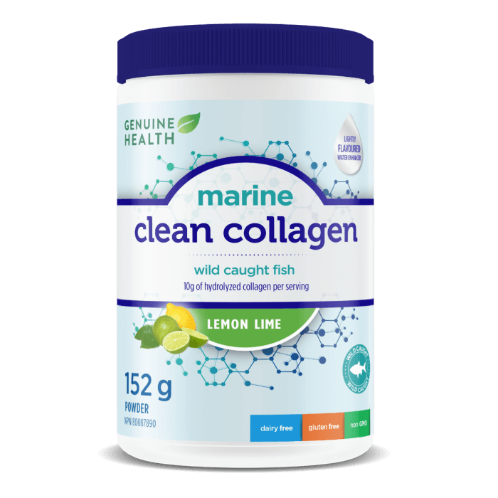 Genuine Health - Marine Clean Collagen - Lemon Lime, 152g