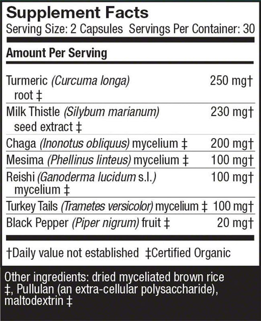 Host Defense - MycoBotanicals Liver, 60 CAPS