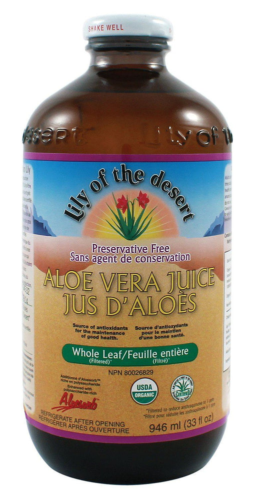 Lily of the Desert - Preservative Free Whole Leaf Aloe Juice, 946mL