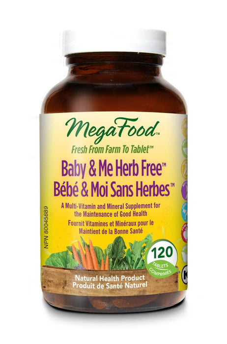 Mega Food - Baby & Me Herb Free, 120 caps