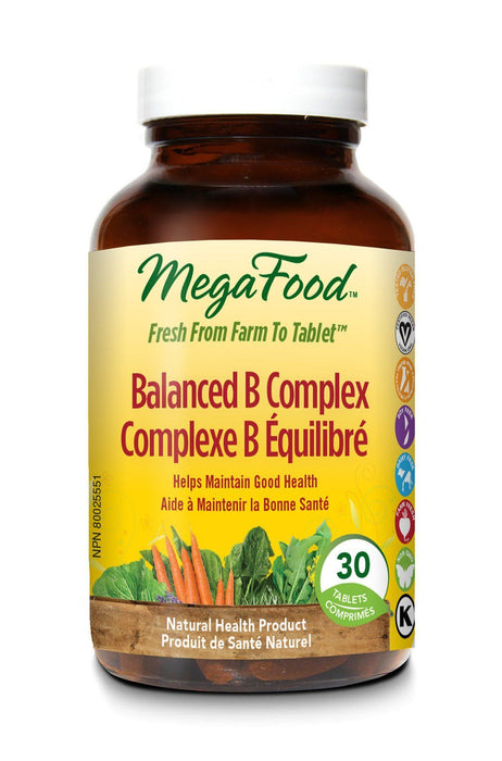 Mega Food - Balanced B Complex, 30 Tabs