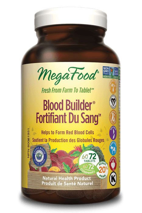 Mega Food - Blood Builder, 72 Tablets
