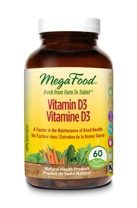 Mega Food - Vitamin D-3, 60 tablets