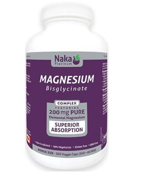 Naka - Magnesium Bisglycinate 200mg, 300 vcap