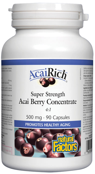 Natural Factors - Acai Berry Concentrate 4:1, 90 caps