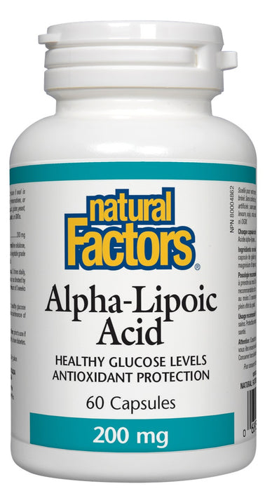 Natural Factors - Alpha-Lipoic Acid - 200mg, 60 capsules