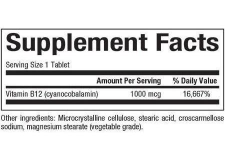 Natural Factors - B-12 1000mcg, 60 tablets