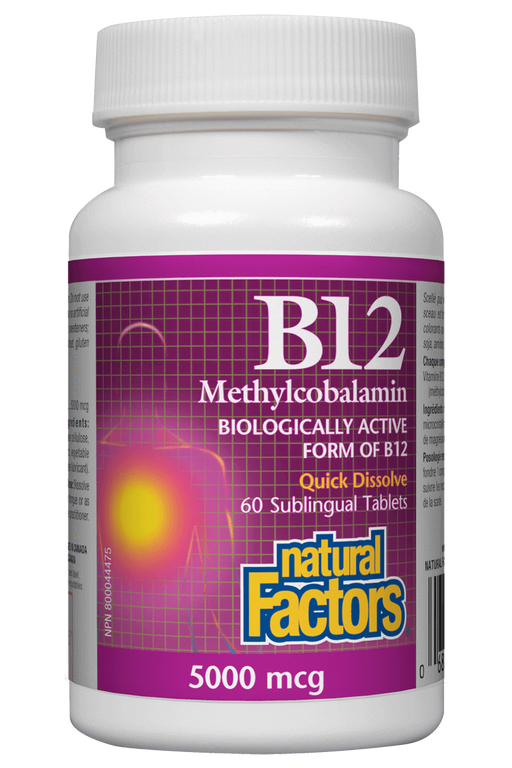 Natural Factors - B12 5000 mcg, 60 tablets