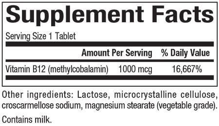 Natural Factors - B12 5000 mcg, 60 tablets
