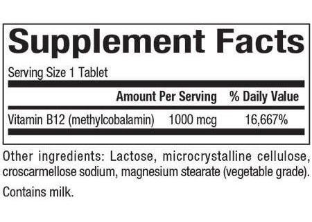 Natural Factors - B12 5000 mcg, 60 tablets