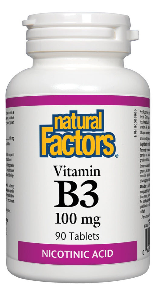 Natural Factors - B3 Niacin 100mg, 90 tablets