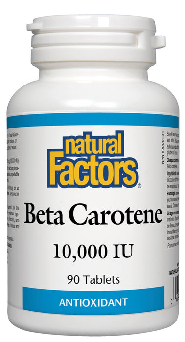 Natural Factors - Beta Carotene - 10,000IU, 90 tablets