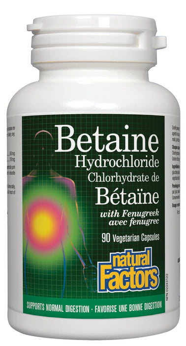 Natural Factors - Betaine HCL -90 Capsules