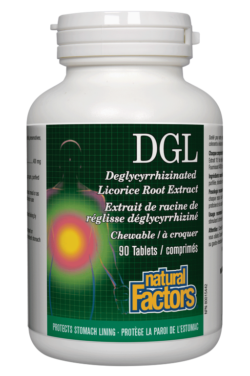 Natural Factors - DGL Chewable Tabs, 90 tablets
