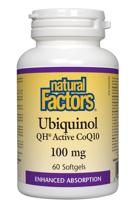 Natural Factors - Ubiquinol 100mg, 60 softgels