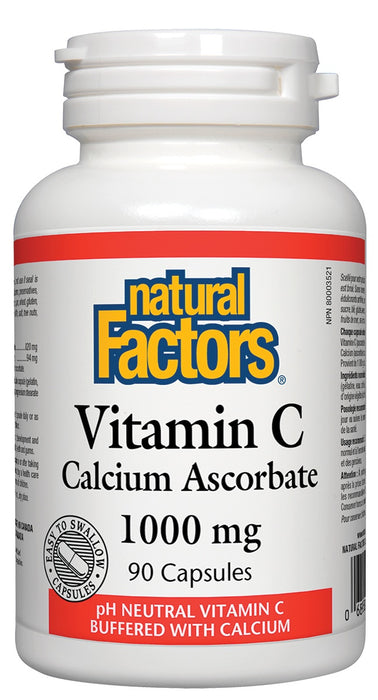 Natural Factors - Vitamin C 1000 mg Calcium Ascorbate, 90 capsules