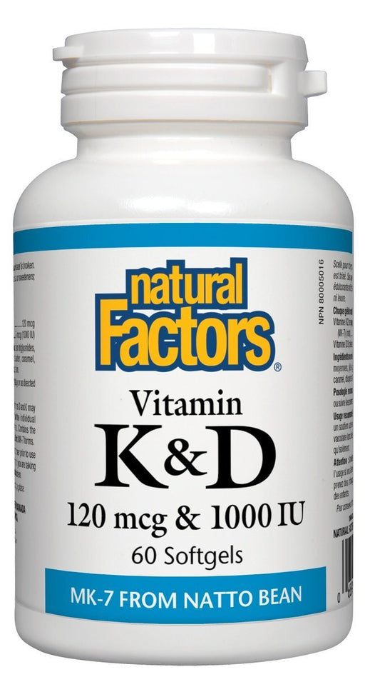 Natural Factors - Vitamin K&D, 60 softgels