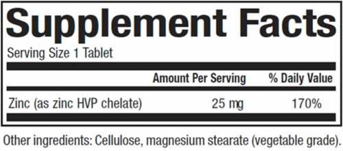 Natural Factors - Zinc Chelate 25mg 90 Tabs