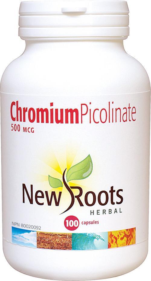 New Roots Herbal - Chromium Picolinate 500mcg, 100 capsules