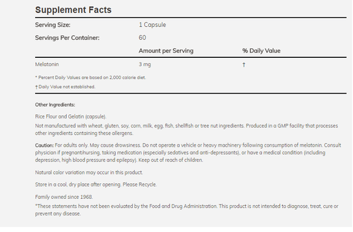 NOW - Melatonin, 180 capsules
