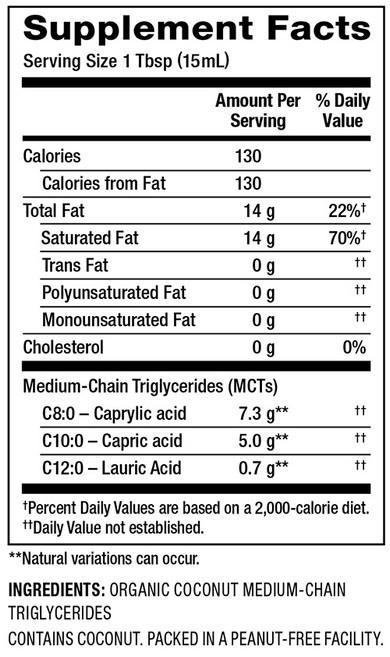 Nutiva - Organic MCT Liquid Coconut Oil, 473ml