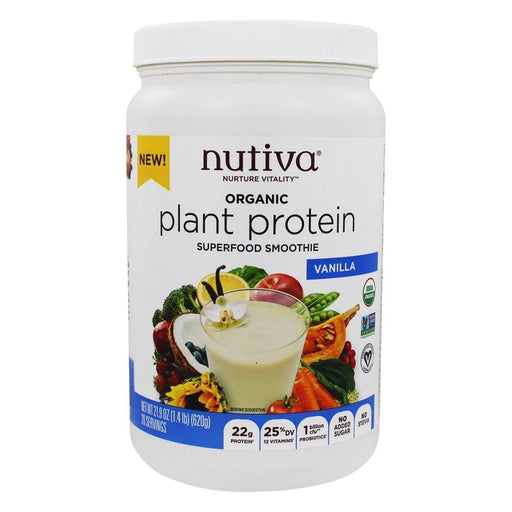 Nutiva - Plant-Based Protein - Vanilla, 620g