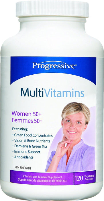 Progressive - MultiVitamins for Women 50+, 120 Caps