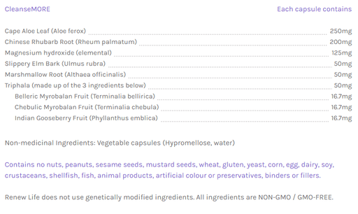 Renew Life - CleanseMORE, 60 Vcaps
